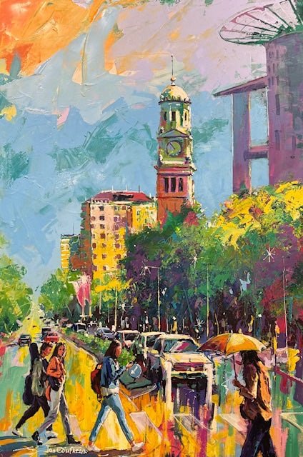Queen Street Acuckland, New Zealand - Original Art - Gold Coast Gallery Of ArtJos Coufreur