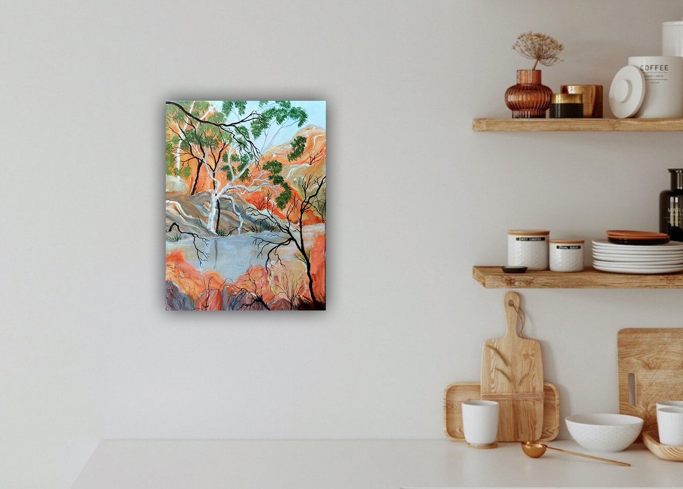 Red Centre Waterhole - Original Art - Gold Coast Gallery Of ArtDoodie Herman