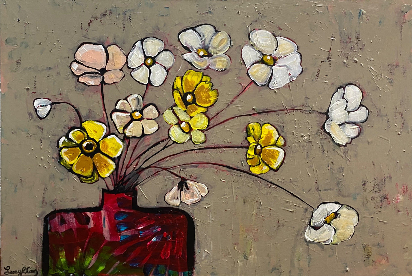 Red Vase - Original Art - Gold Coast Gallery Of ArtLucy Car