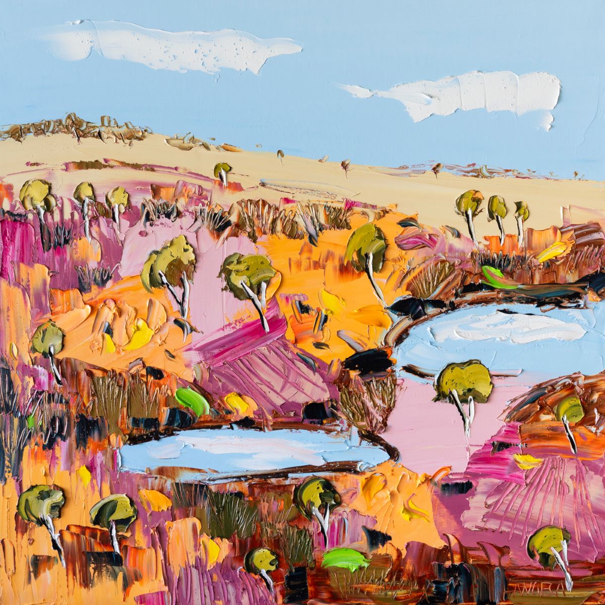 Reflected Sky - Original Art - Gold Coast Gallery Of ArtAngela Hawkey