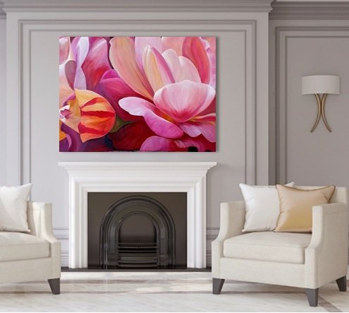 Rose burst - Original Art - Gold Coast Gallery Of ArtYvonne Wells