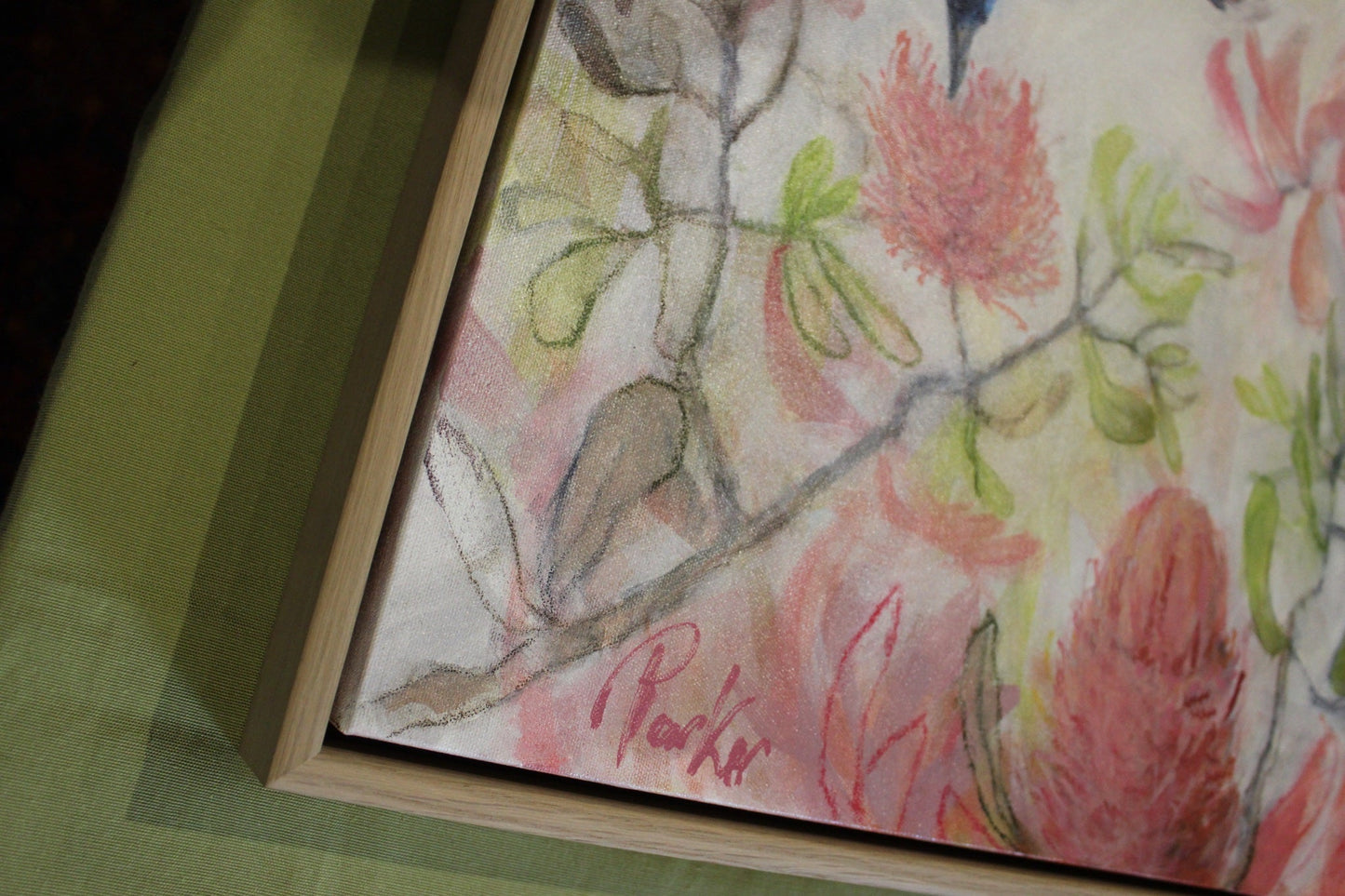 Sip - Blue Eared Honey Eater - Gold Coast Gallery Of ArtDeb Parker Artist