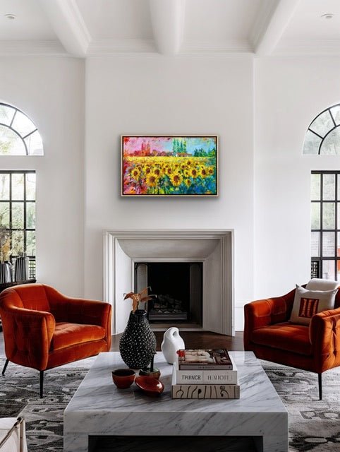 Sunflower Fields - Original Art - Gold Coast Gallery Of ArtJos Coufreur