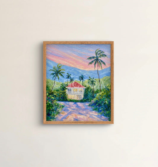 Sunset At Palm House - Original Art - Gold Coast Gallery Of ArtCharlotte Moore