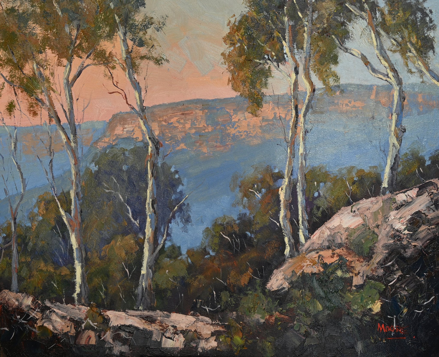Sunset From Blackdown Tableland - Original Art - Gold Coast Gallery Of ArtRod Moore