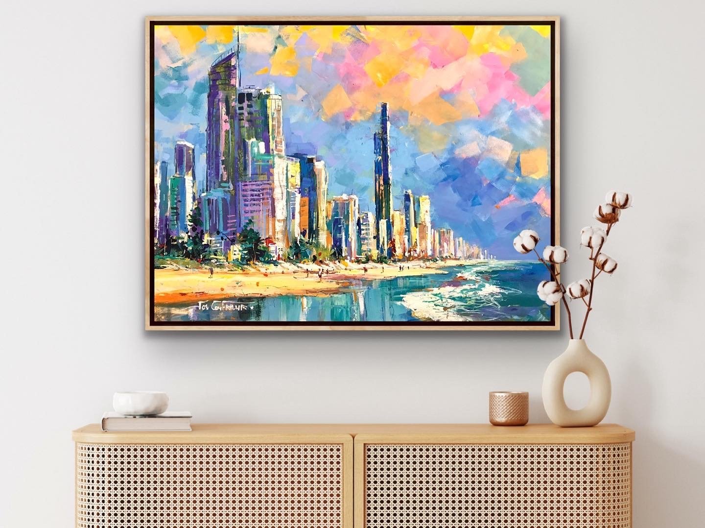 Surfers Paradise - Original Art - Gold Coast Gallery Of ArtJos Coufreur