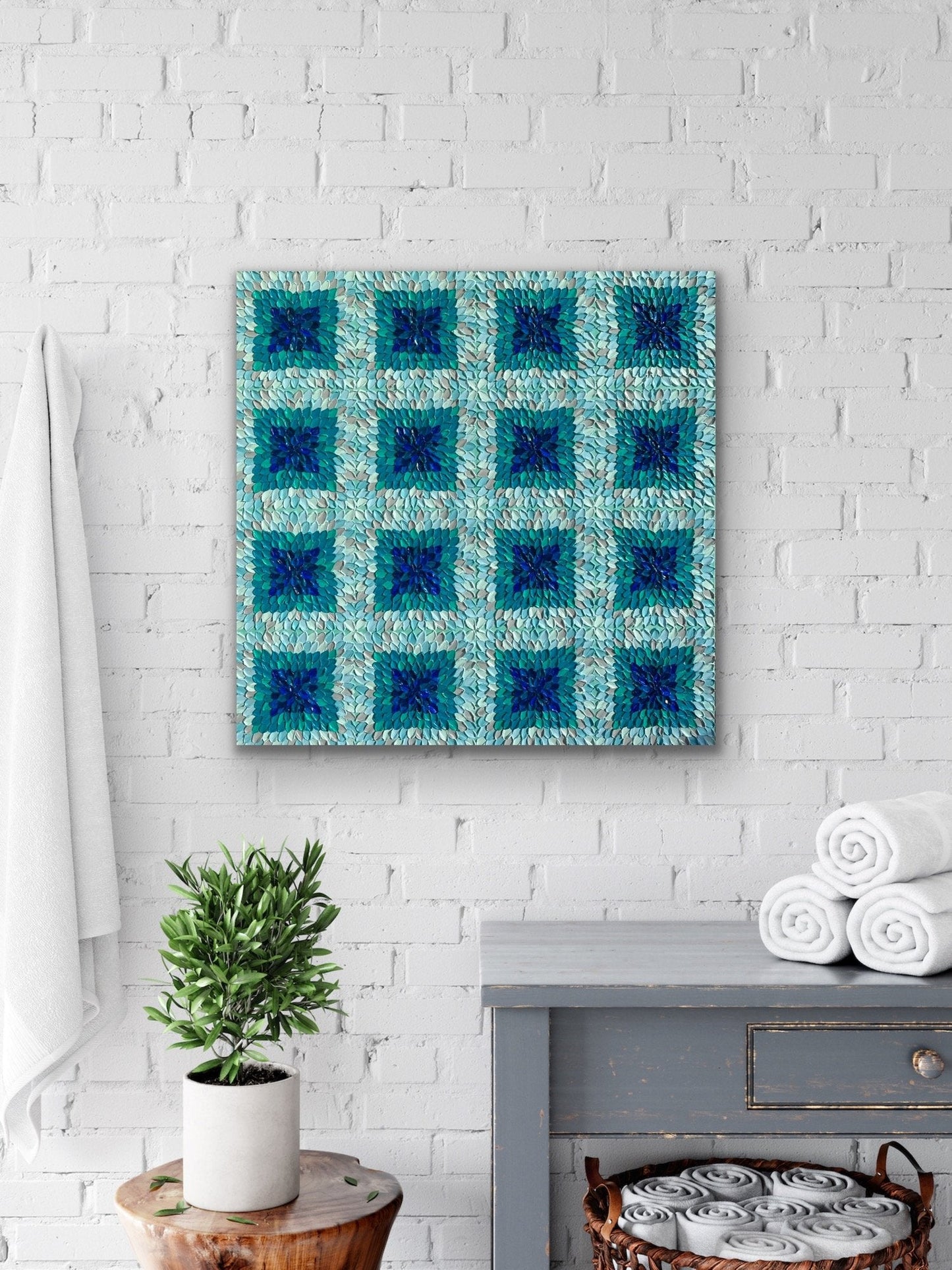Teal Kaleidoscope - Original Art - Gold Coast Gallery Of ArtGuzaliya Xavier
