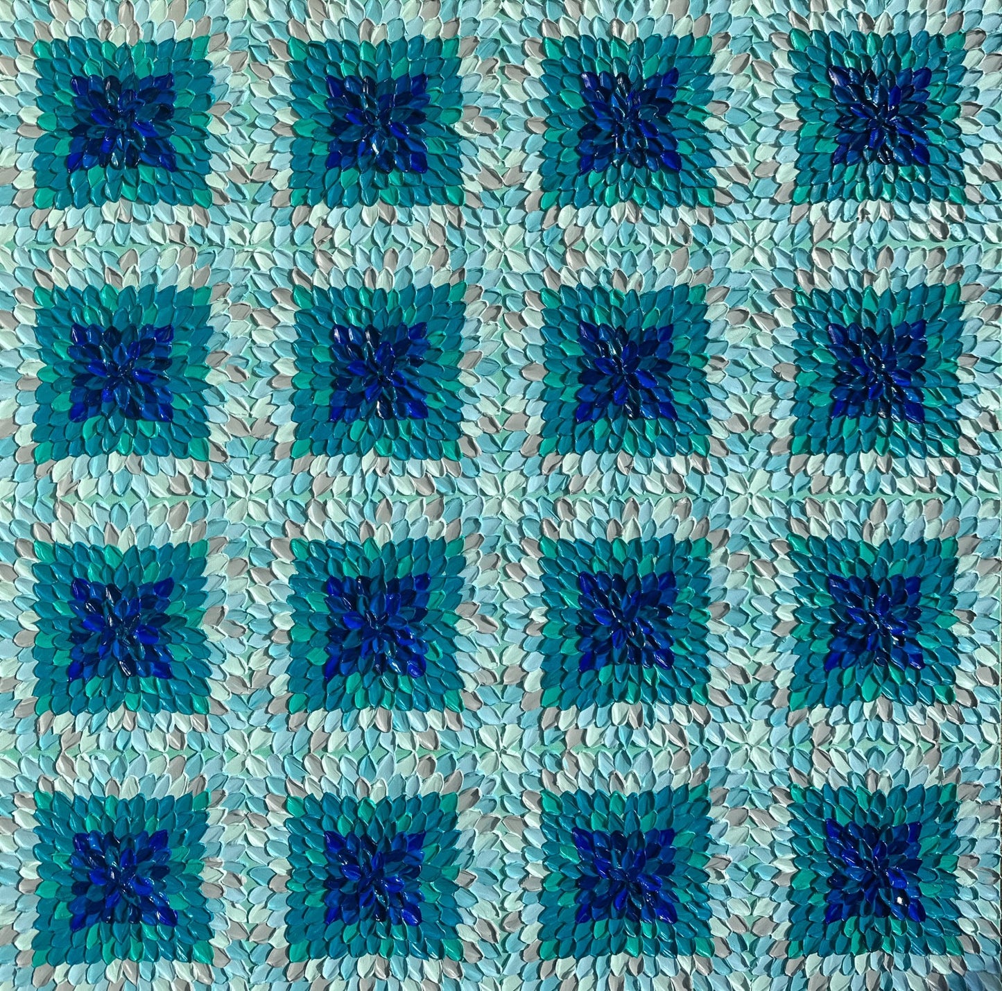 Teal Kaleidoscope - Original Art - Gold Coast Gallery Of ArtGuzaliya Xavier