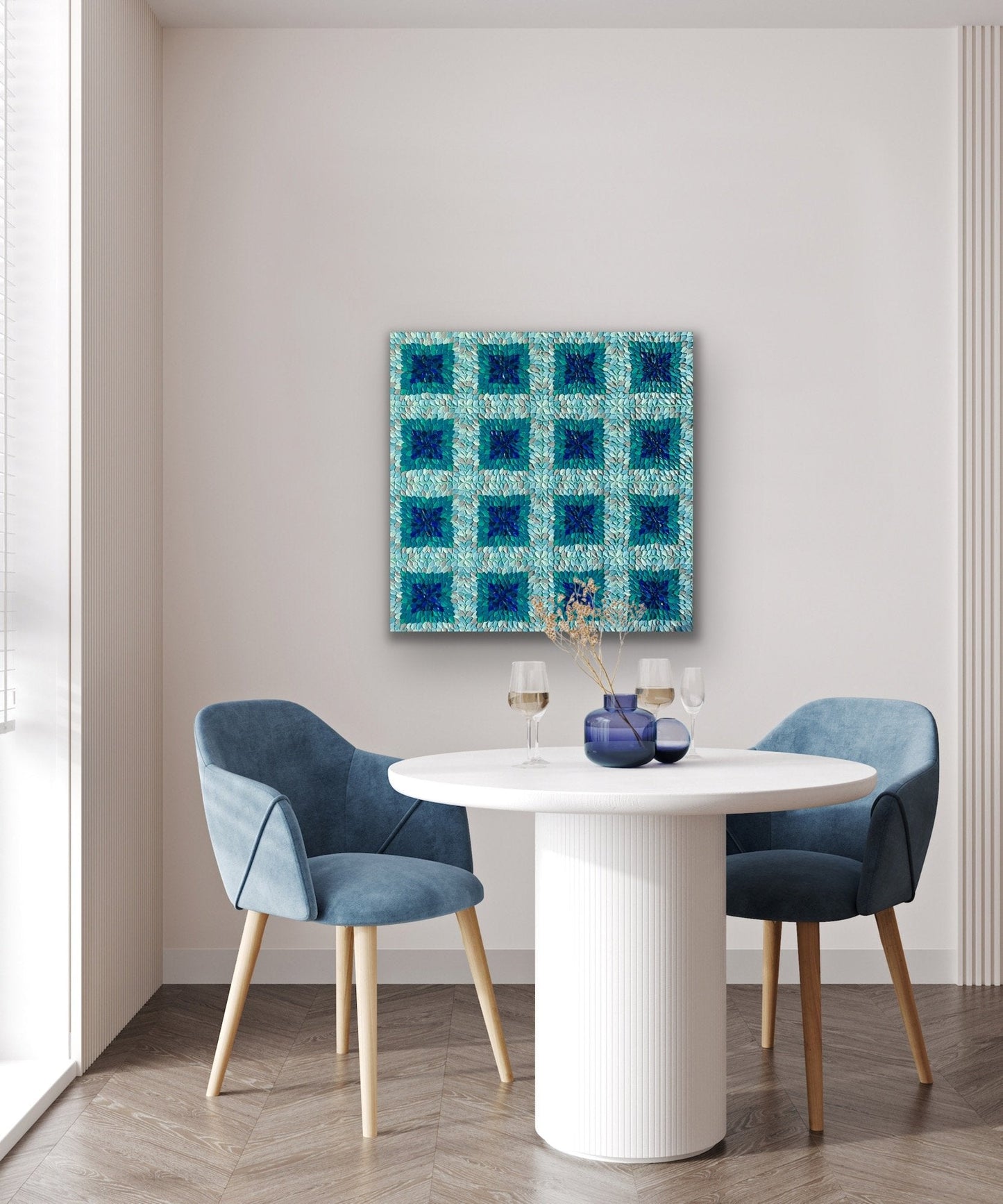Teal Kaleidoscope - Original Art - Gold Coast Gallery Of ArtGuzaliya Xavier