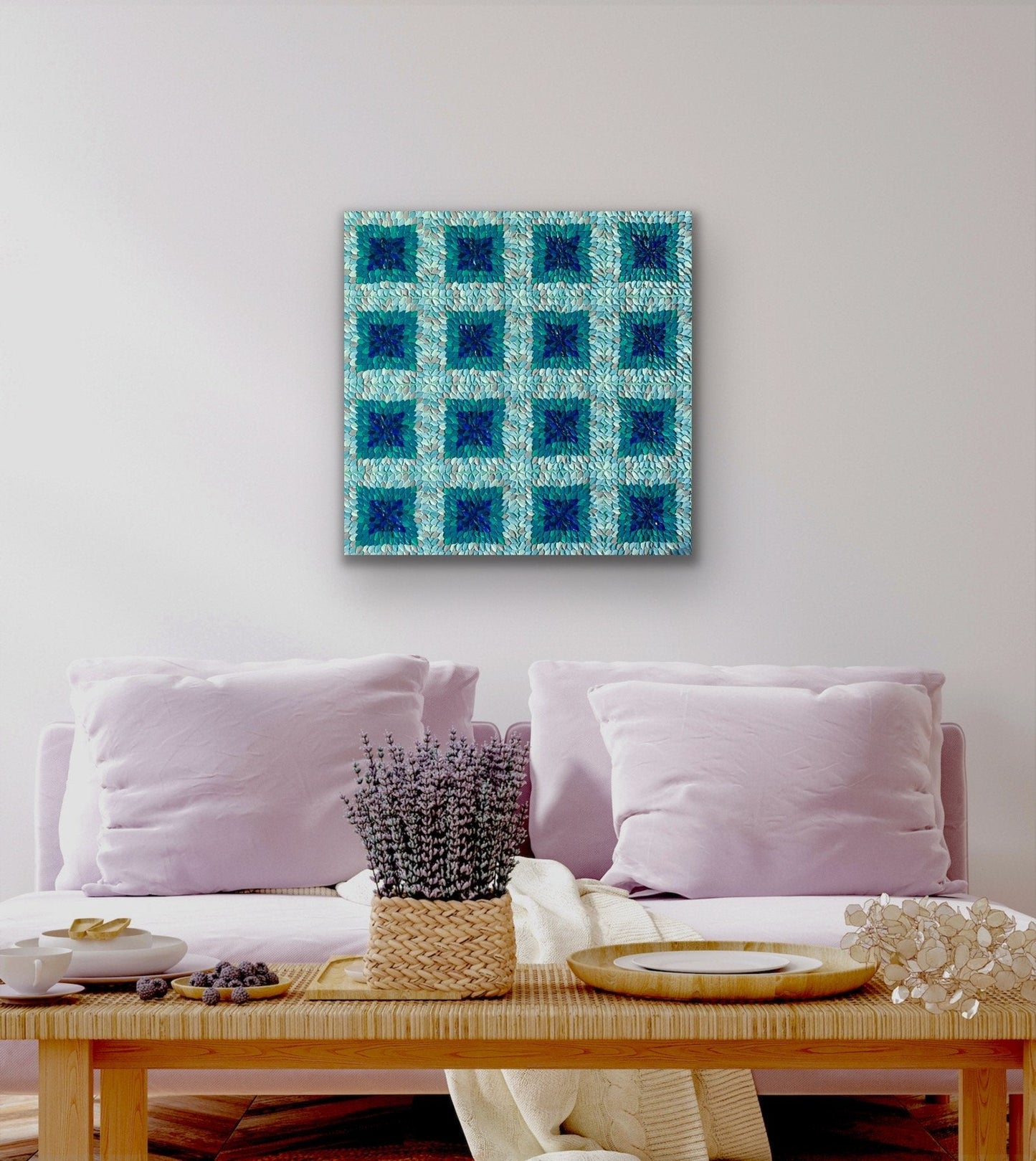 Teal Kaleidoscope - Original Art - Gold Coast Gallery Of ArtGuzaliya Xavier