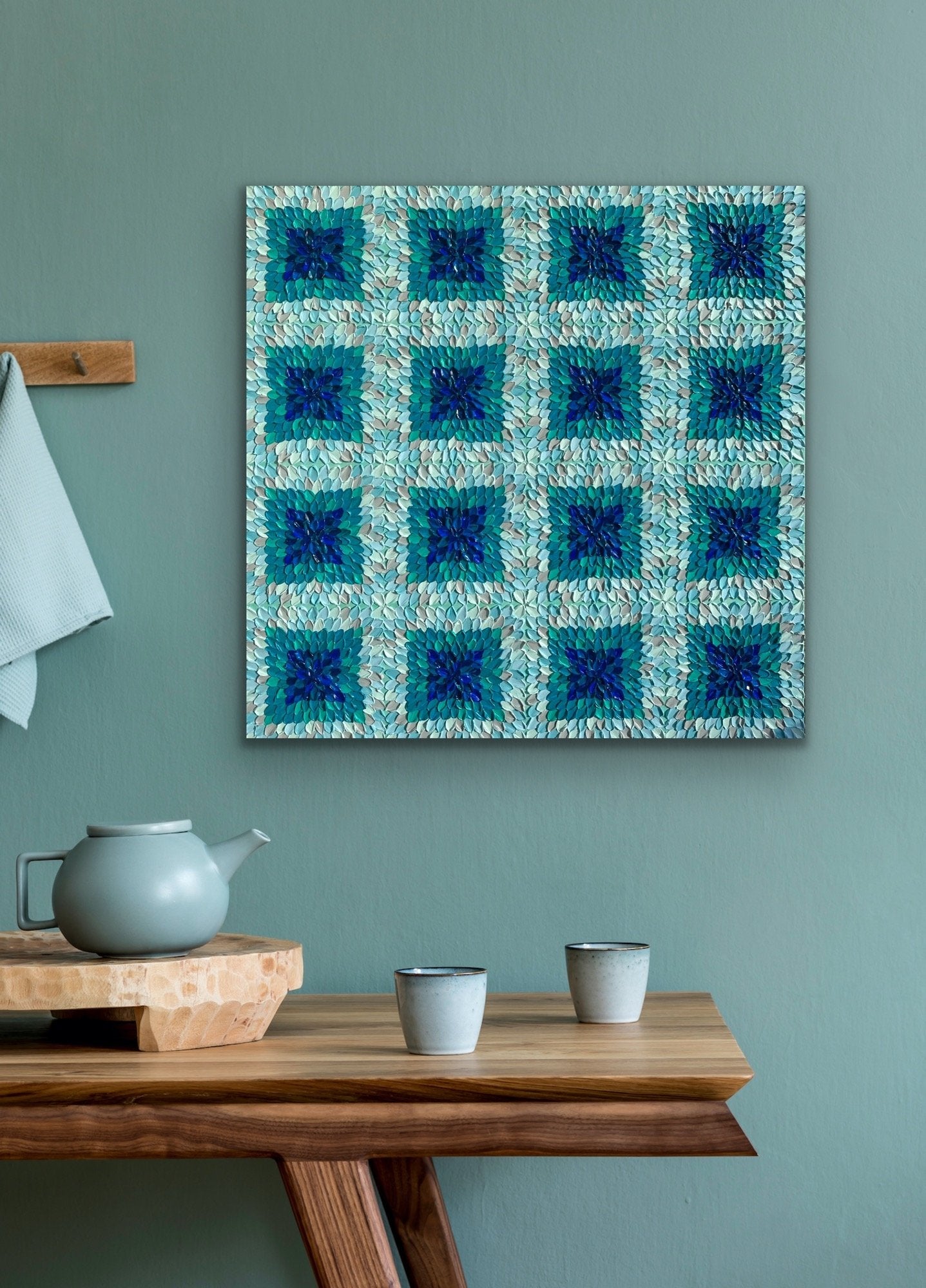 Teal Kaleidoscope - Original Art - Gold Coast Gallery Of ArtGuzaliya Xavier