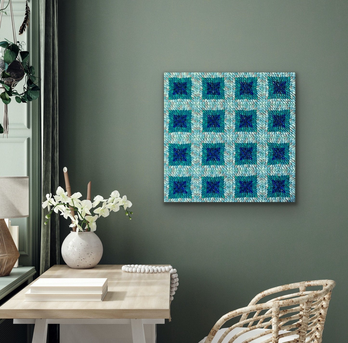 Teal Kaleidoscope - Original Art - Gold Coast Gallery Of ArtGuzaliya Xavier