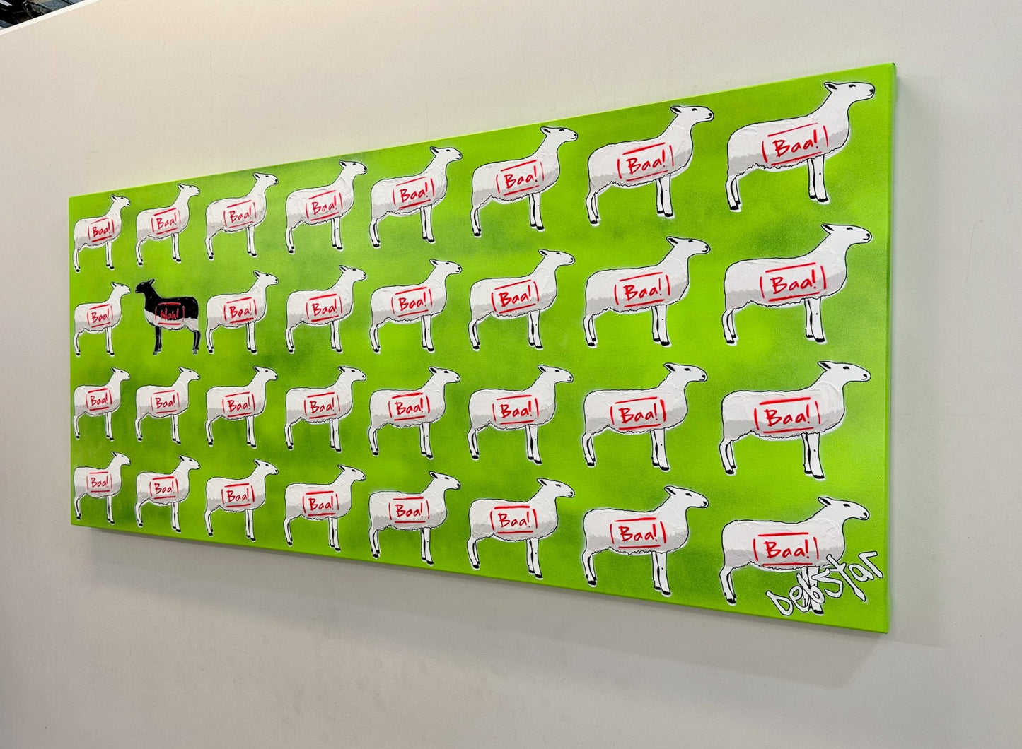 The Black Sheep - Green 2 122cm x 61cm - Gold Coast Gallery Of ArtDeborah Lang