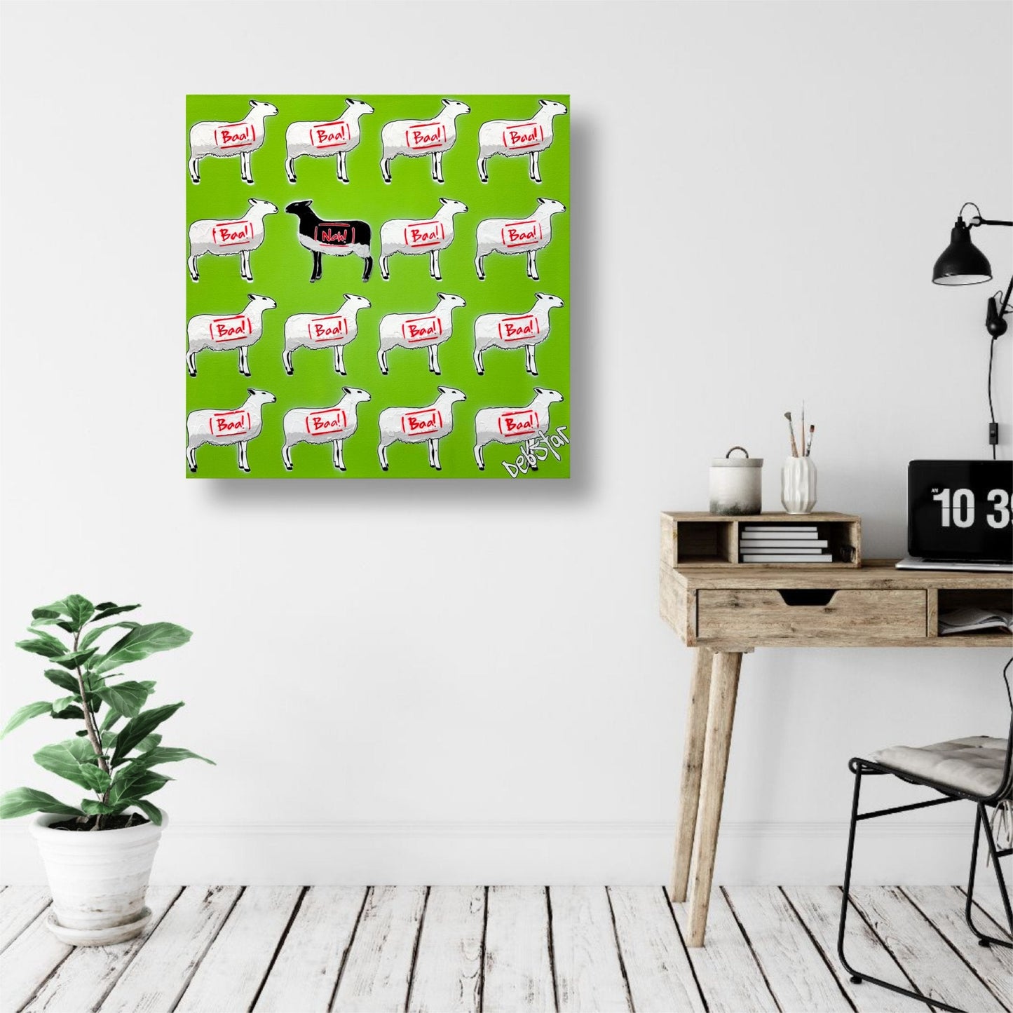 The Black Sheep - Green - Gold Coast Gallery Of ArtDeborah Lang