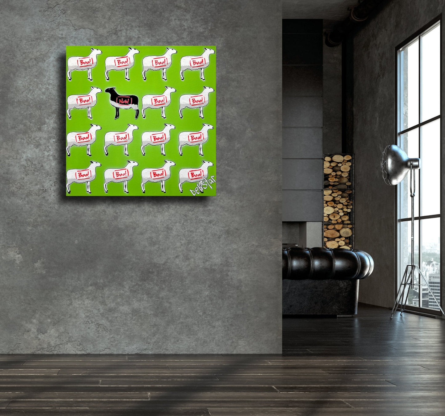 The Black Sheep - Green - Gold Coast Gallery Of ArtDeborah Lang
