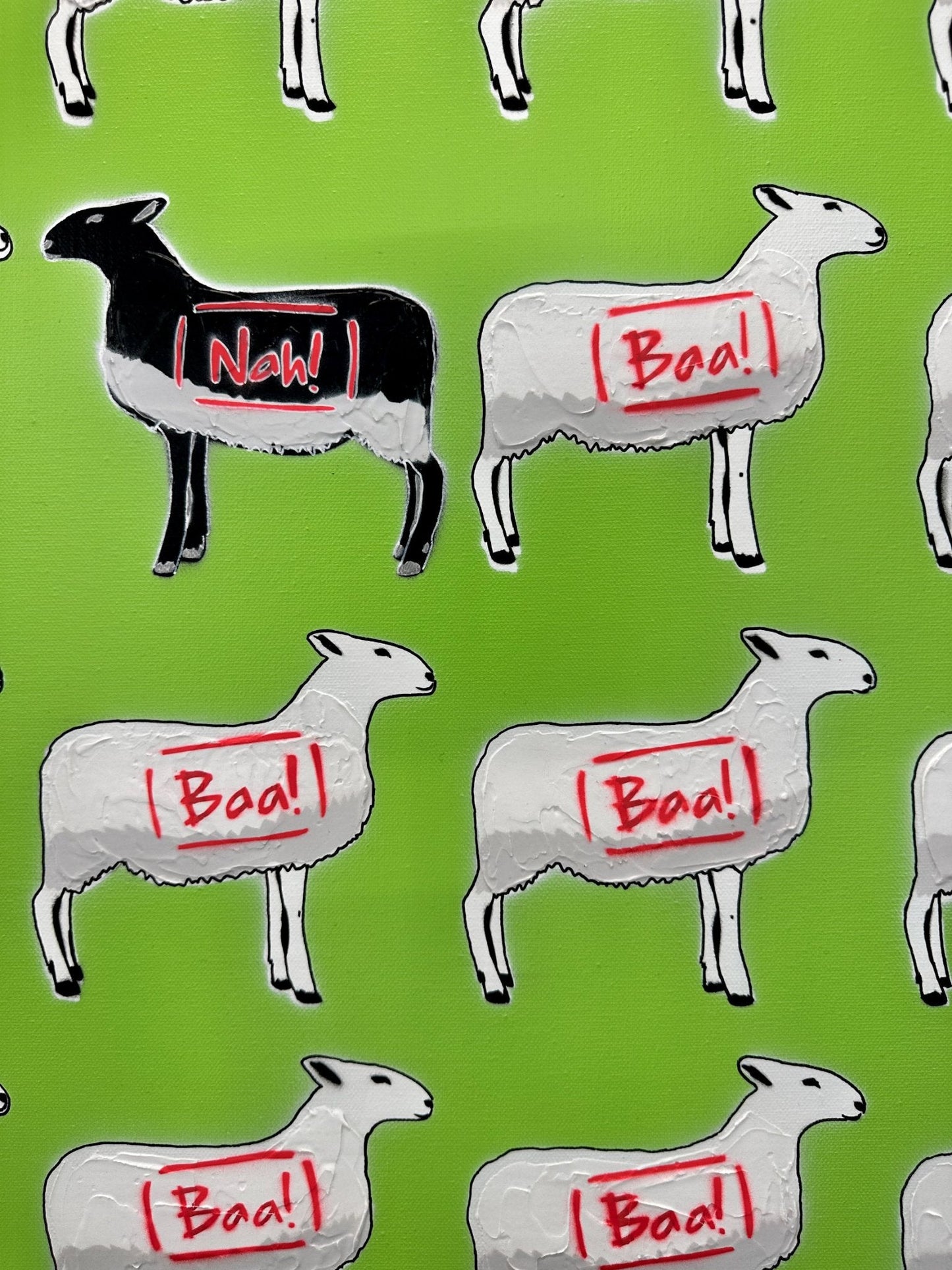 The Black Sheep - Green - Gold Coast Gallery Of ArtDeborah Lang