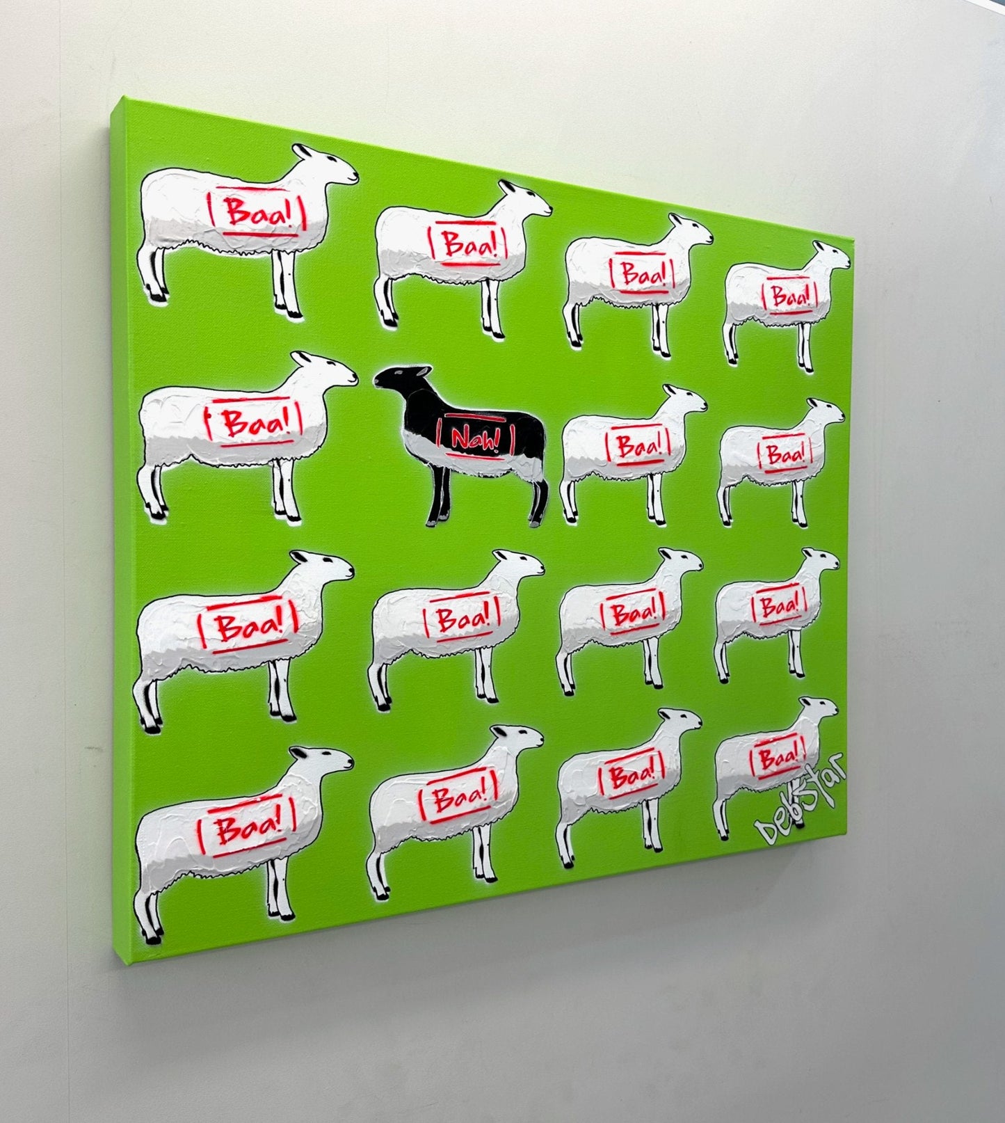 The Black Sheep - Green - Gold Coast Gallery Of ArtDeborah Lang