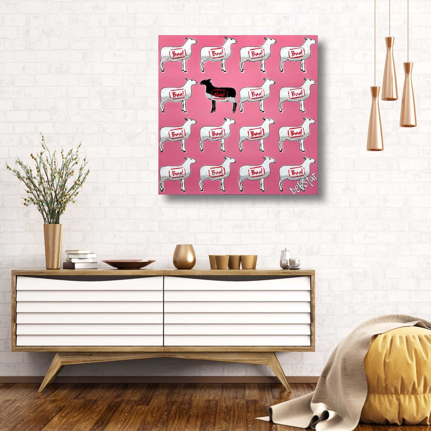 The Black Sheep - Pink - Gold Coast Gallery Of ArtDeborah Lang