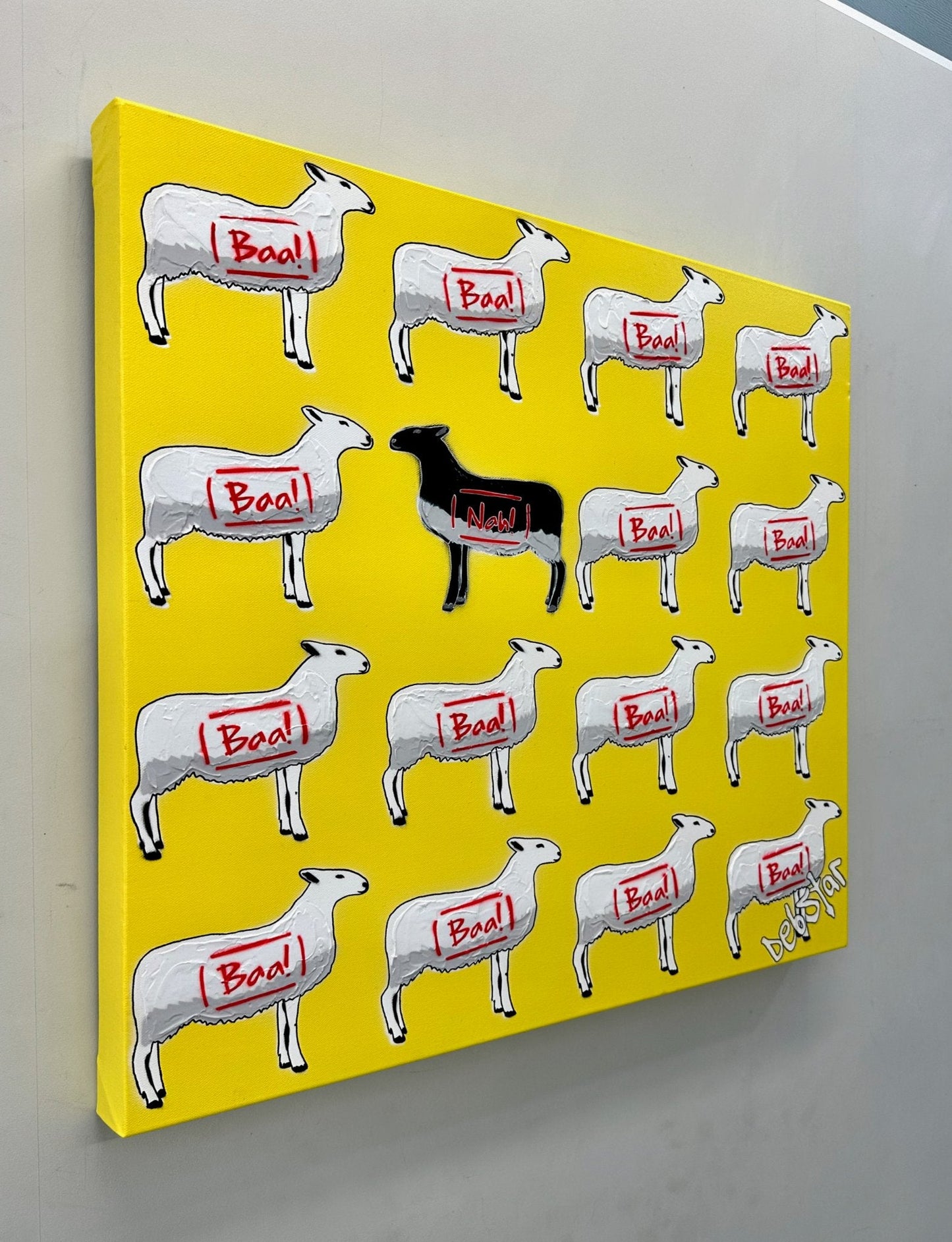 The Black Sheep - Yellow 2 - Gold Coast Gallery Of ArtDeborah Lang
