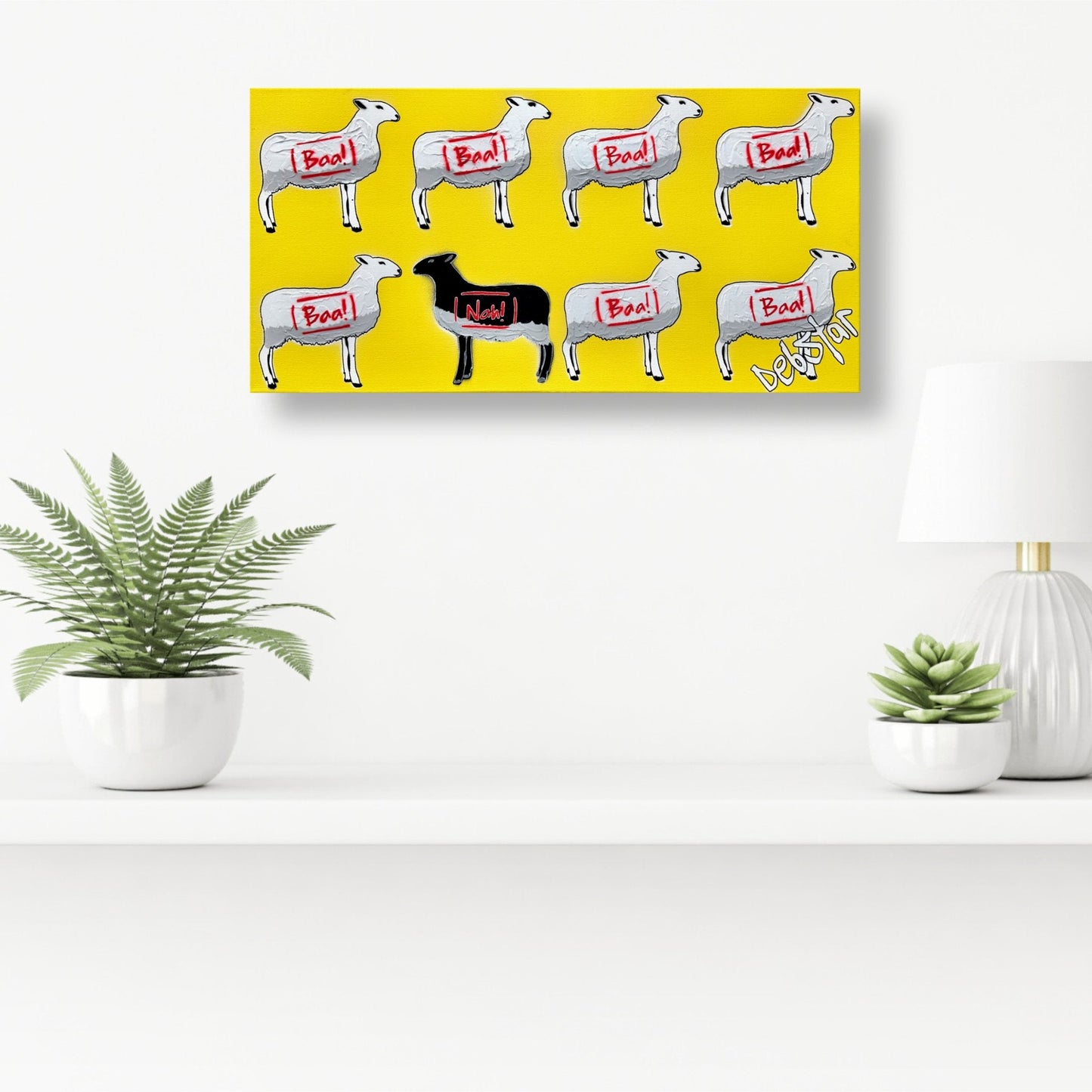 The Black Sheep - Yellow - Gold Coast Gallery Of ArtDeborah Lang