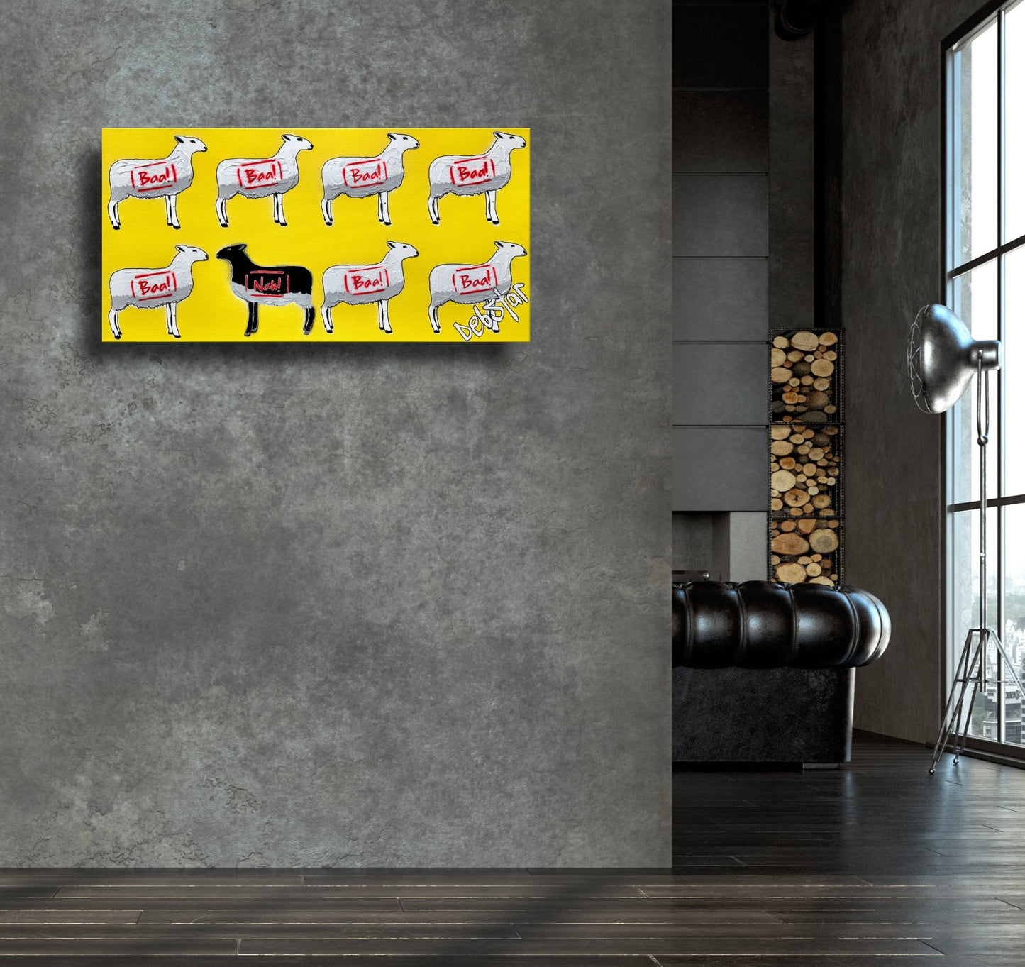 The Black Sheep - Yellow - Gold Coast Gallery Of ArtDeborah Lang