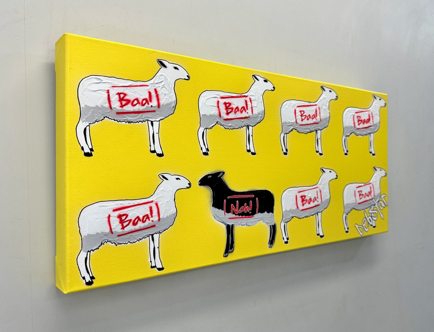 The Black Sheep - Yellow - Gold Coast Gallery Of ArtDeborah Lang