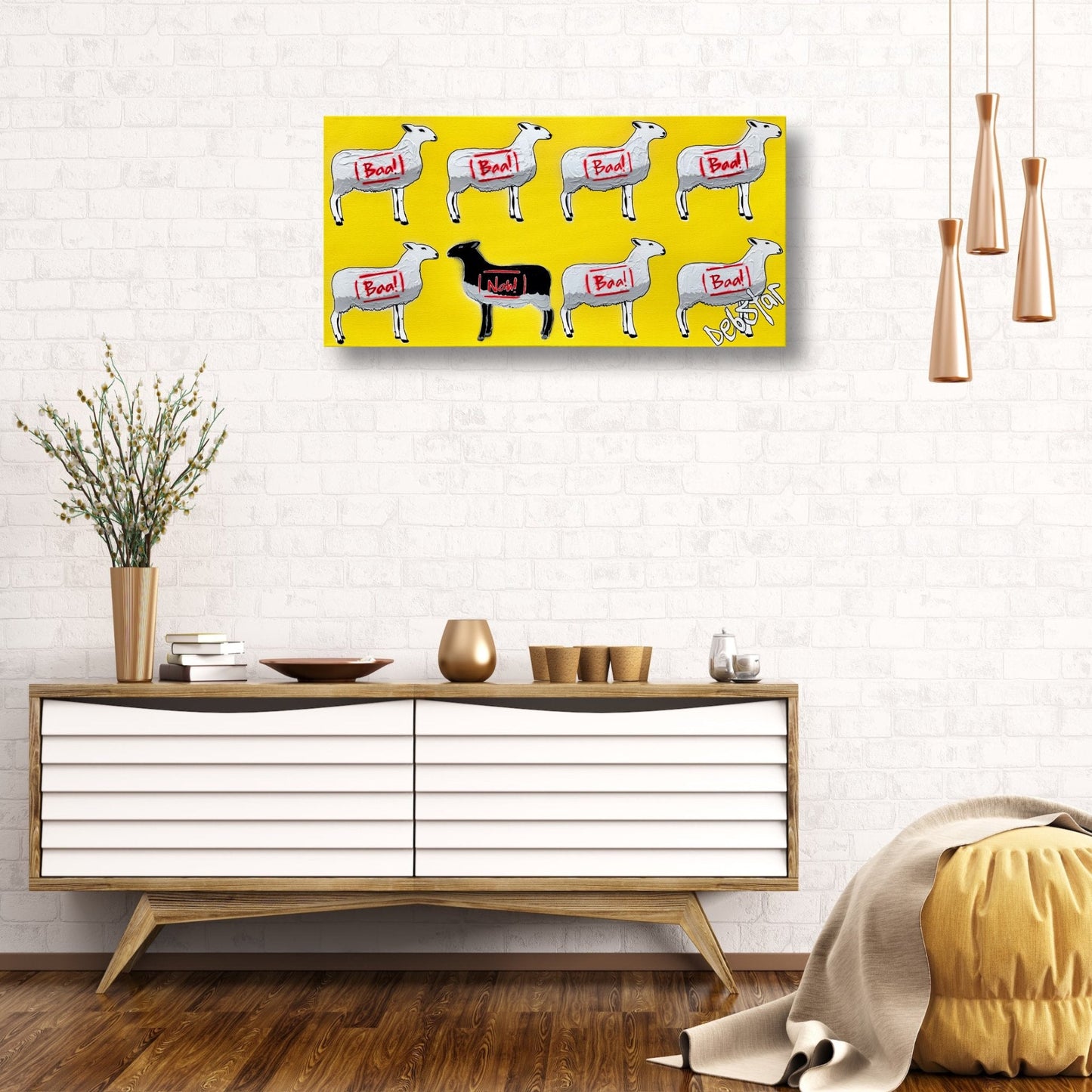 The Black Sheep - Yellow - Gold Coast Gallery Of ArtDeborah Lang