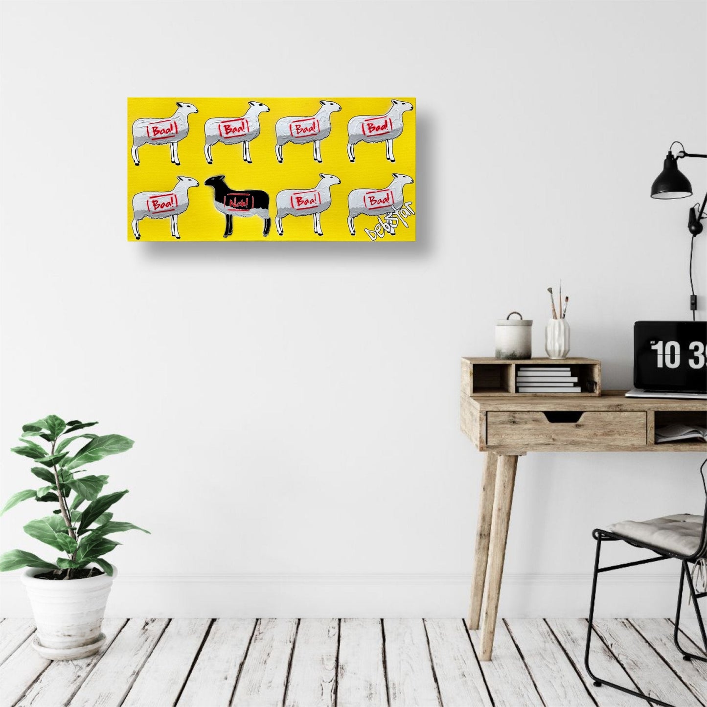 The Black Sheep - Yellow - Gold Coast Gallery Of ArtDeborah Lang