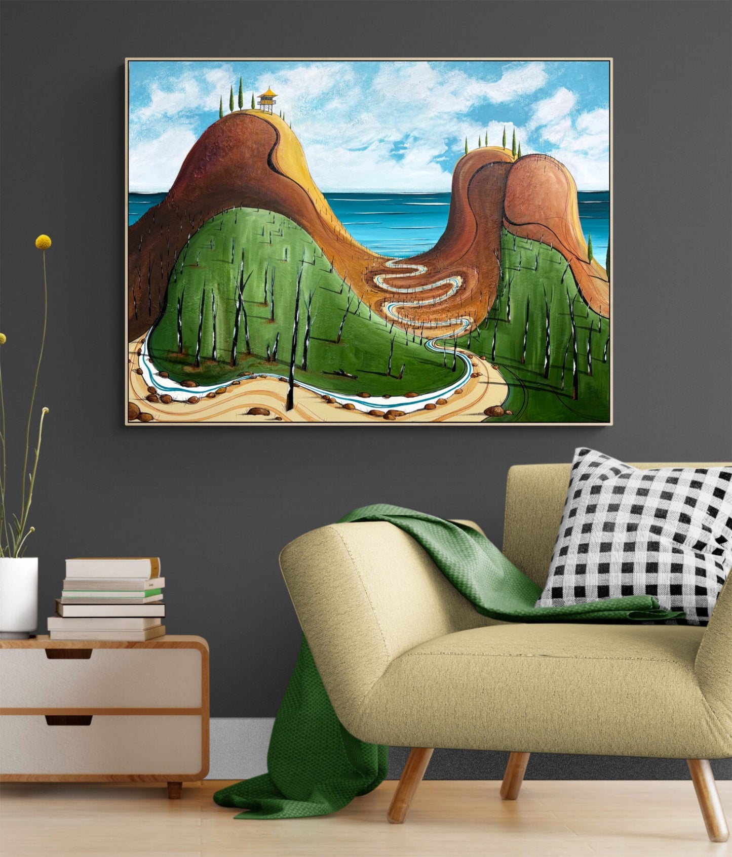 The Hill Behind The Flags - Gold Coast Gallery Of ArtTania Chanter