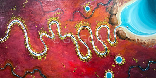 The River Traces Time - Original Art - Gold Coast Gallery Of ArtTania Chanter
