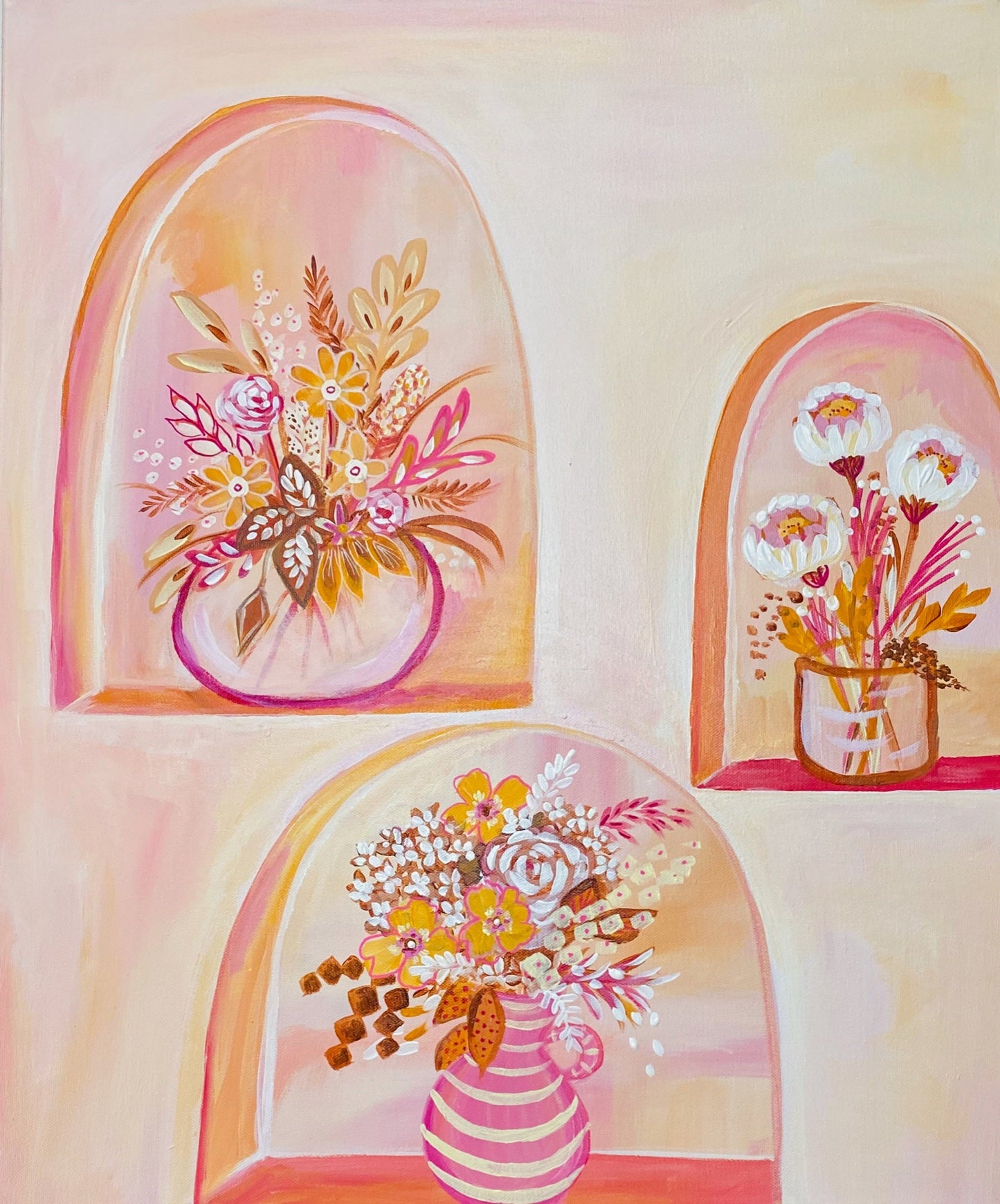 THREE ARCHES - BOTANICAL - Original Art - Gold Coast Gallery Of ArtDaniela Fowler Art