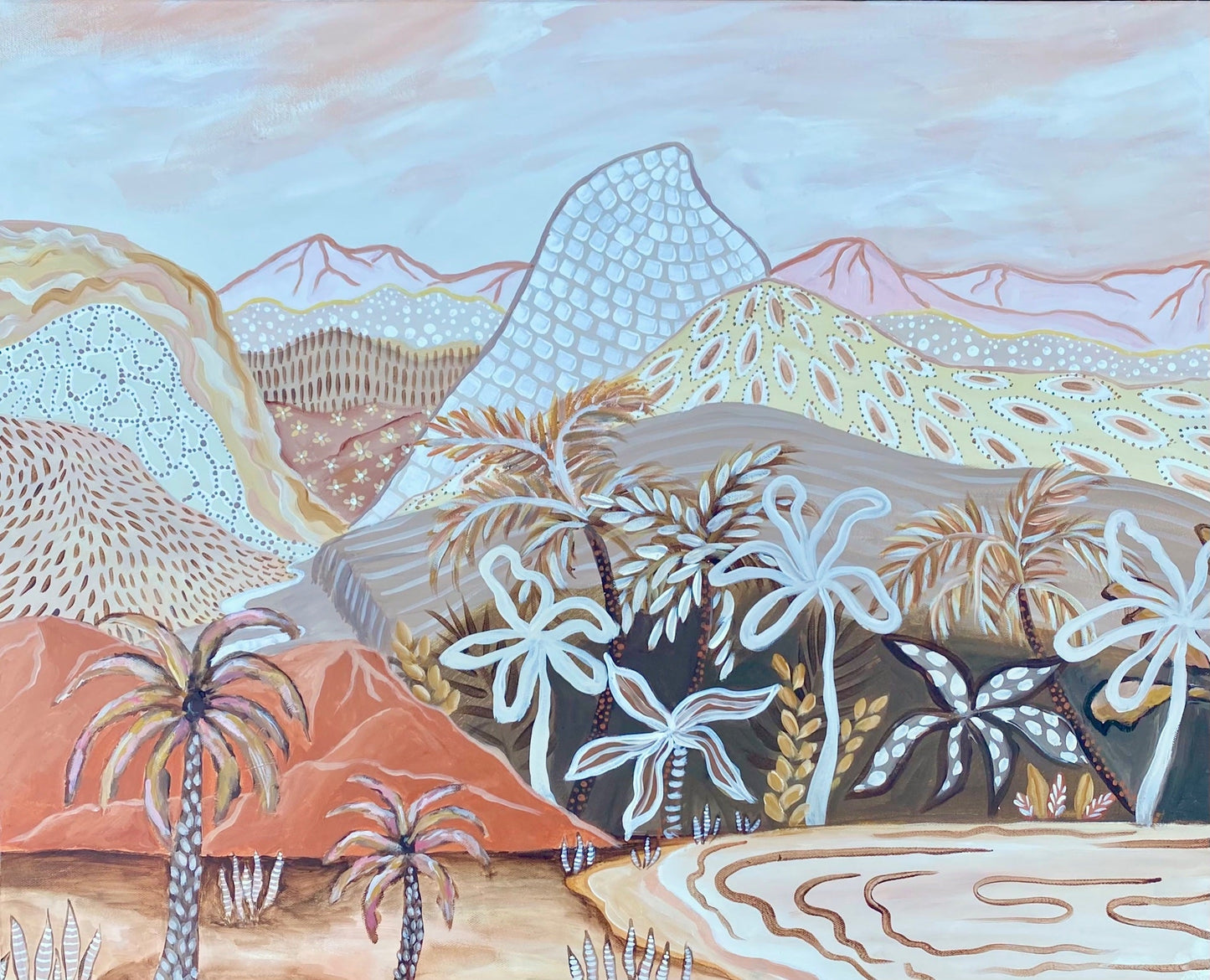 TOFFEE MOUNTAINS - ABSTRACT LANDSCAPE - Original Art - Gold Coast Gallery Of ArtDaniela Fowler Art