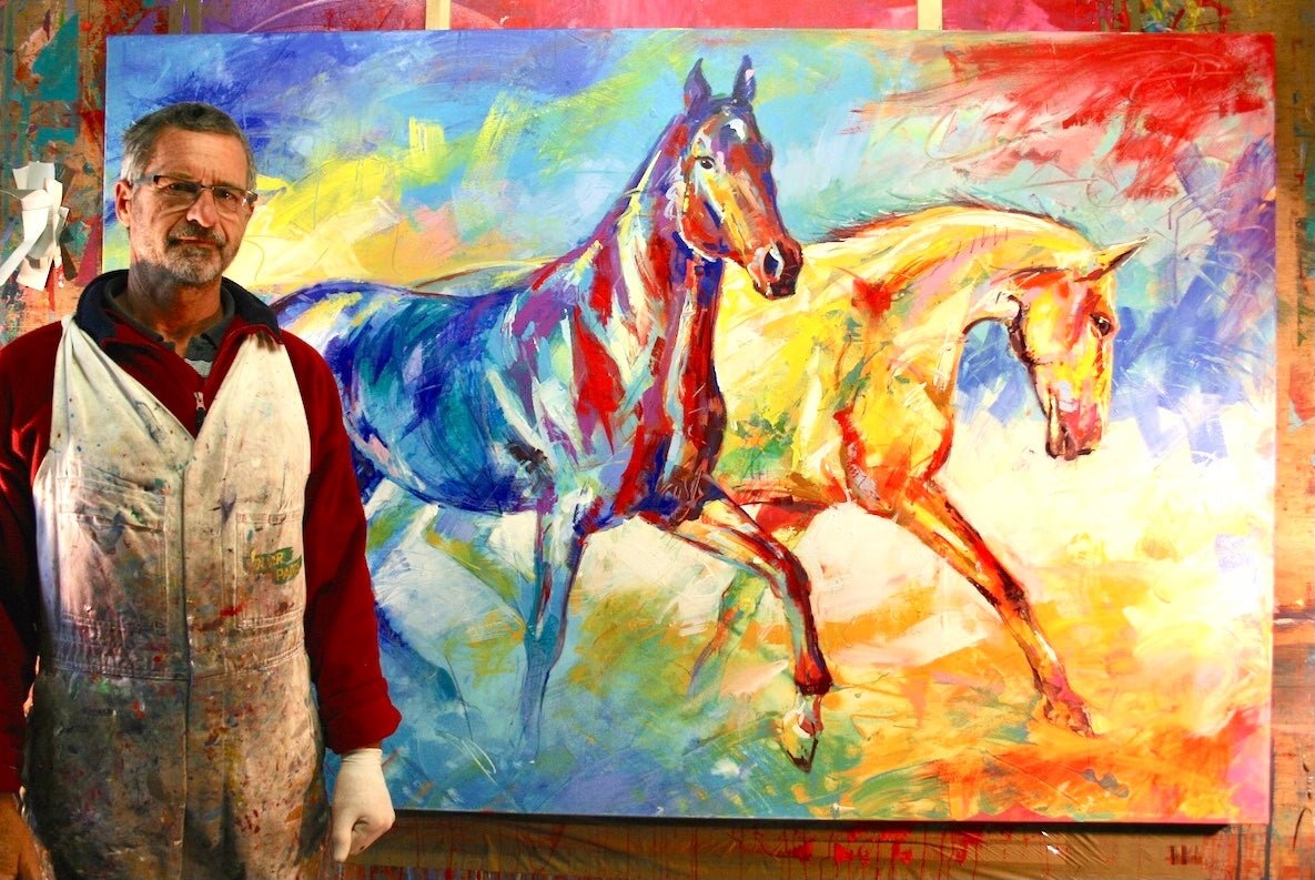 Two Horses - Original Art - Gold Coast Gallery Of ArtJos Coufreur