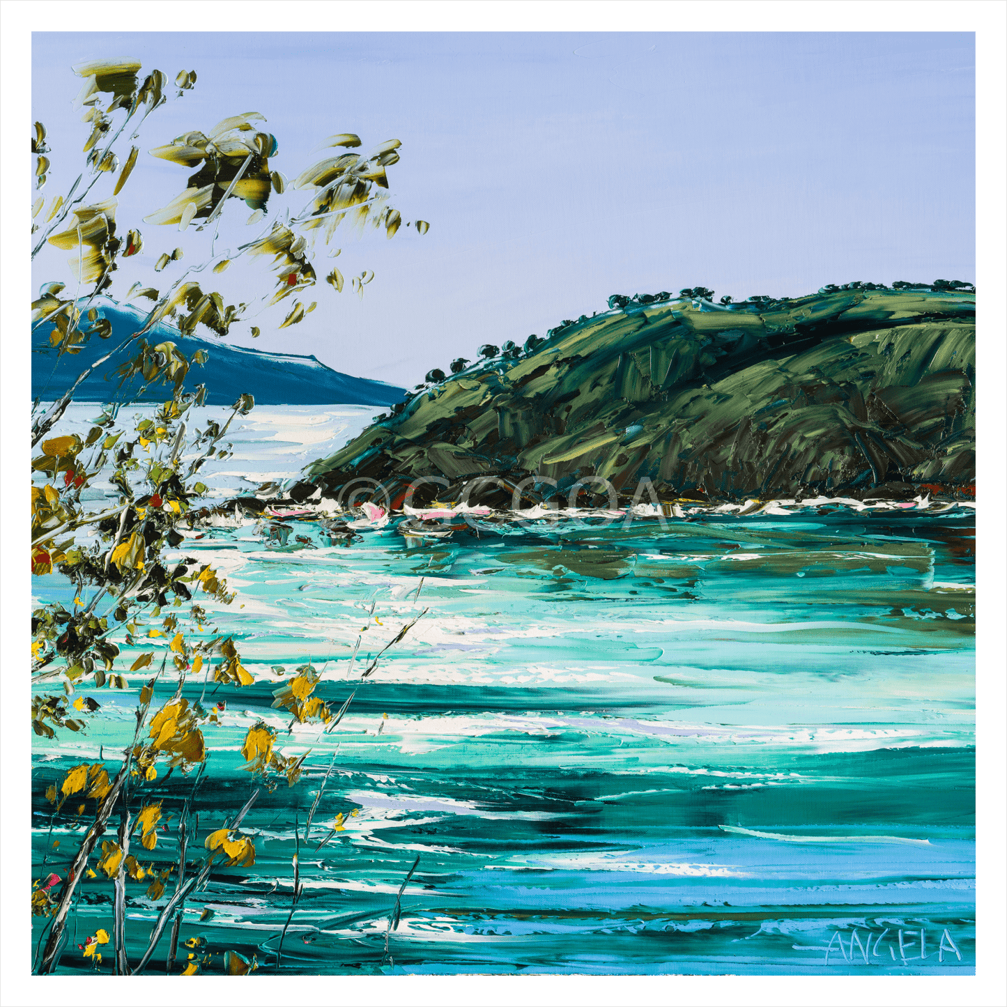 Viridian Seas 2 - Fine Art Print - Gold Coast Gallery Of ArtAngela Hawkey