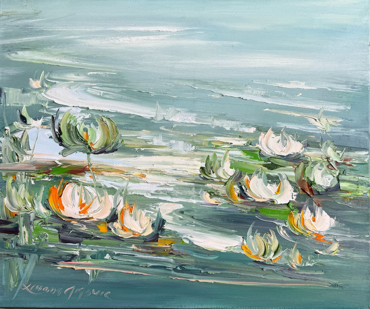 Water lilies No 203, - Gold Coast Gallery Of ArtLiliana Gigovic