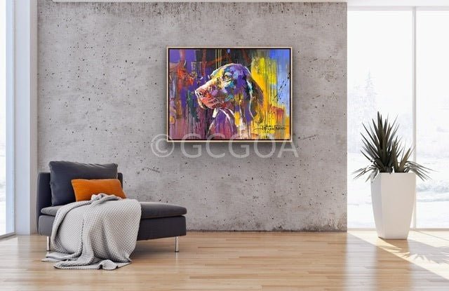 Weimaraner Dog - Original Art - Gold Coast Gallery Of ArtJos Coufreur