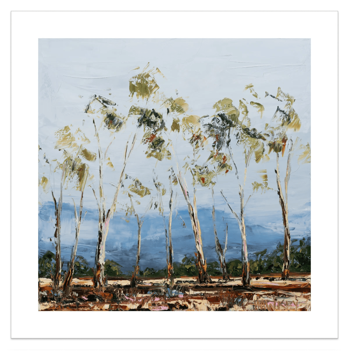 Whispering Gums - Fine Art Print - Gold Coast Gallery Of ArtAngela Hawkey