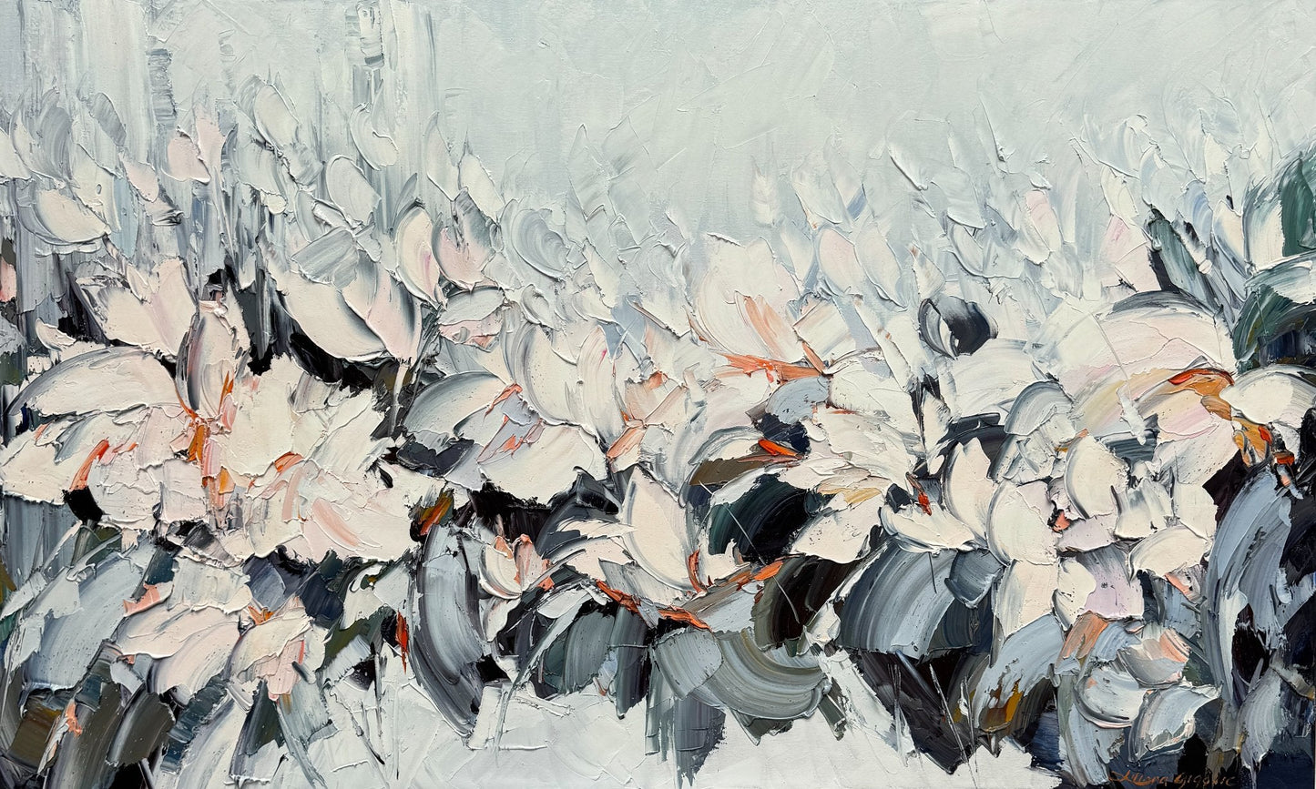 White magnolia No 37 - Original Art - Gold Coast Gallery Of ArtLiliana Gigovic