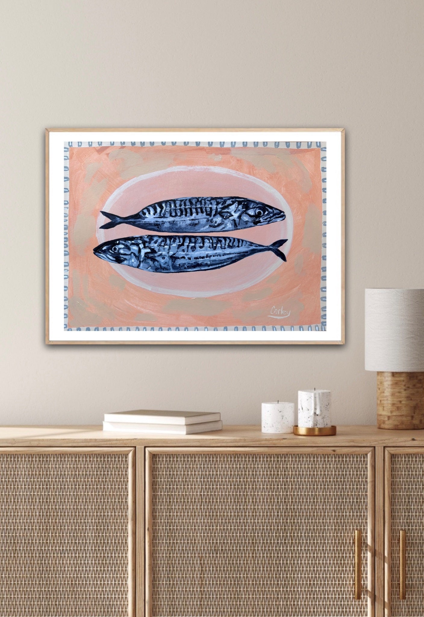 Winner Winner Mackerel for Dinner - Original Art - Gold Coast Gallery Of ArtCarley Bourne