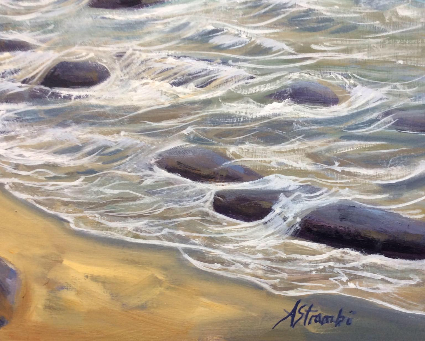 Yamba Rocks and Headland - Gold Coast Gallery Of ArtAnne Strambi