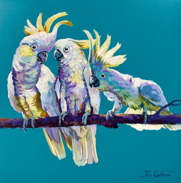 Yellow Crested Cockatoos - Gold Coast Gallery Of ArtJos Coufreur