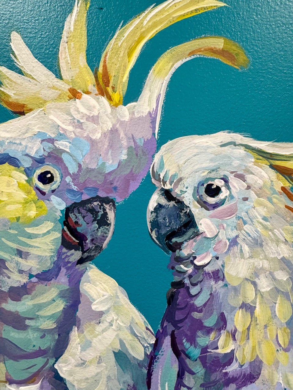 Yellow Crested Cockatoos - Gold Coast Gallery Of ArtJos Coufreur