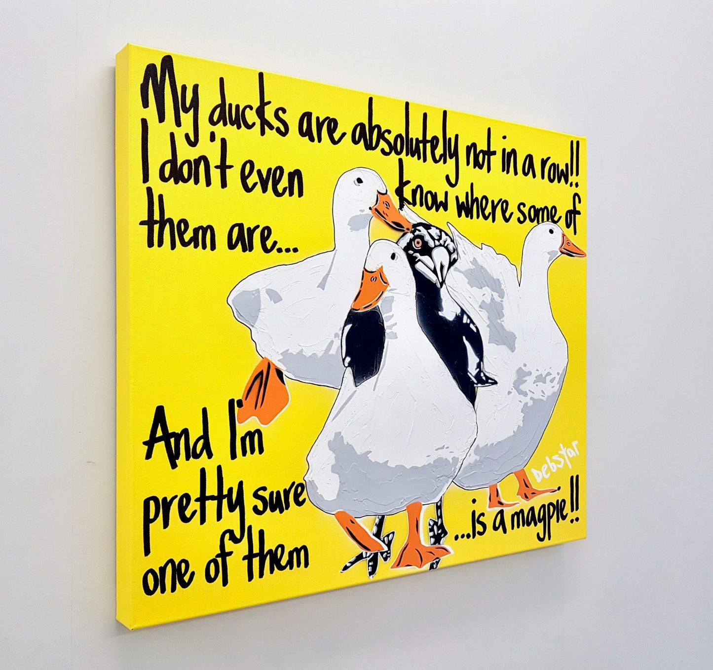Yellow Ducks in a Row 2 - Gold Coast Gallery Of ArtDeborah Lang