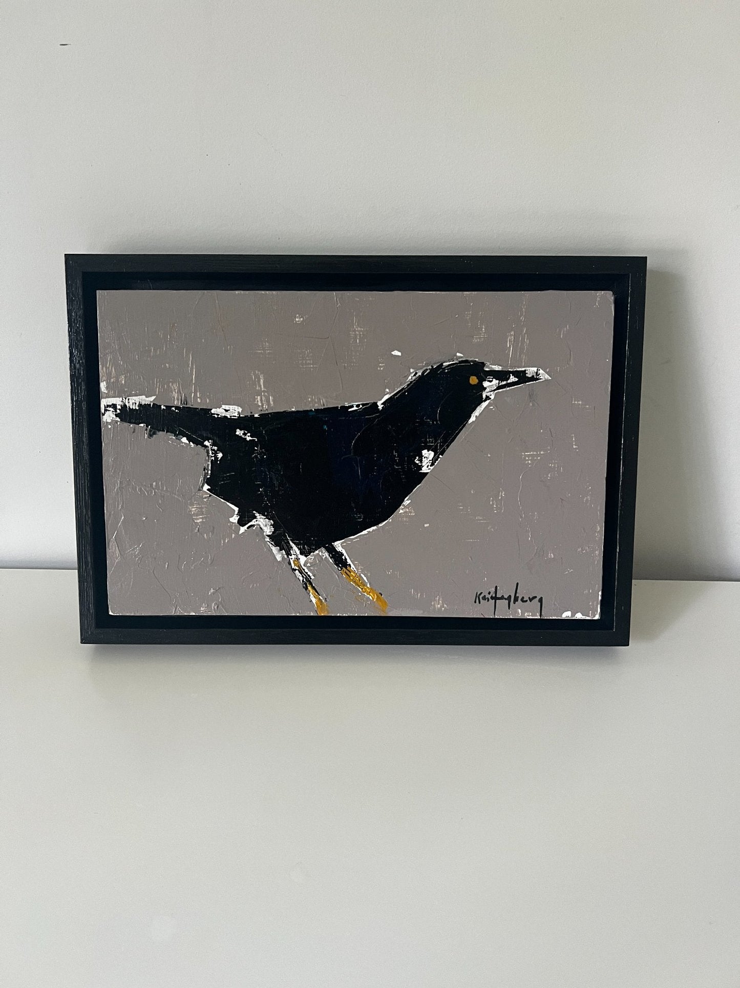 Yellow Legged Blackbird - Original Art - Gold Coast Gallery Of ArtKai Hagberg