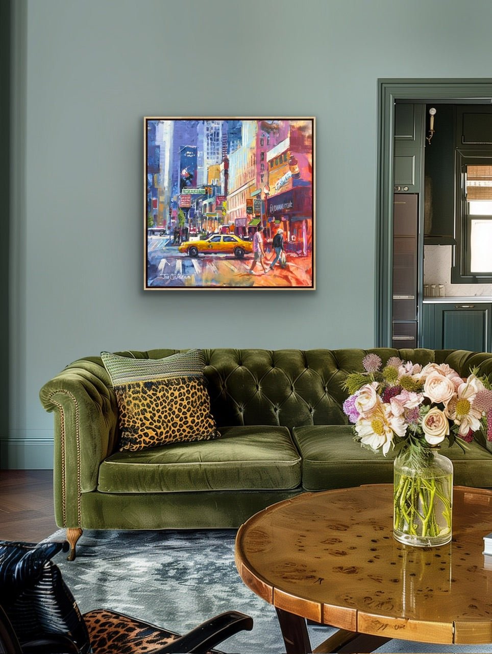 Yellow Taxi in New York City - Original Art - Gold Coast Gallery Of ArtJos Coufreur