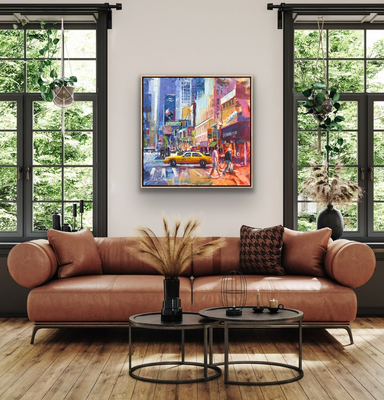 Yellow Taxi in New York City - Original Art - Gold Coast Gallery Of ArtJos Coufreur