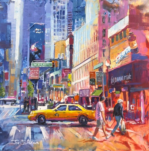 Yellow Taxi in New York City - Original Art - Gold Coast Gallery Of ArtJos Coufreur