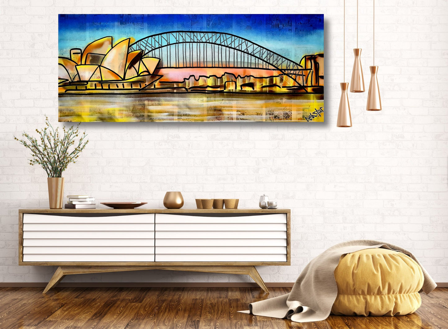 Sydney Harbour Bridge and Opera House at Sunset - Original Art - 2