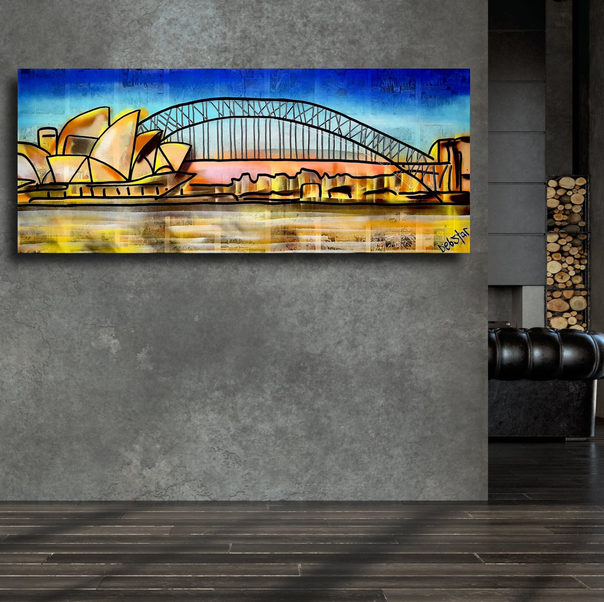 Sydney Harbour Bridge and Opera House at Sunset - Original Art - 6