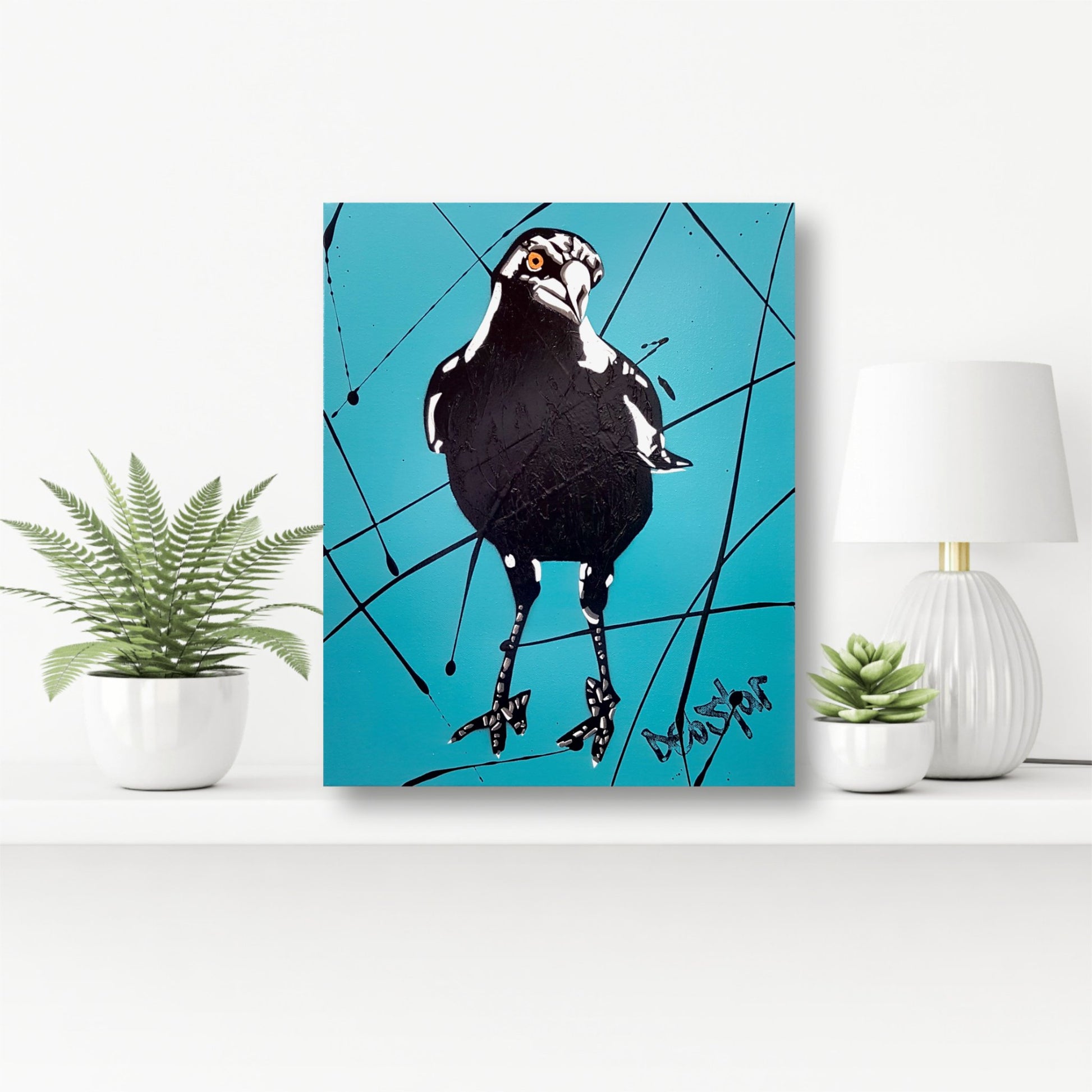 Magpie Blue Pop - Original Art - 2